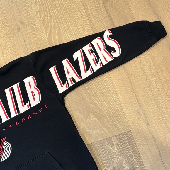 Unk Portland Trail Blazers Black Hoodie L Print NBA - Picture 6 of 14